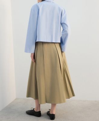 Women's A-Line Pleated Belt Skirts