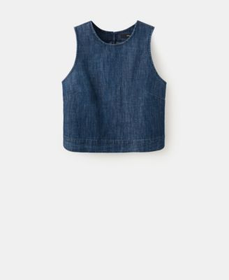 Women's Under Seam Detail Denim Top