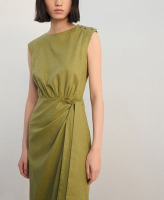 Women's Linen Wrap Dress