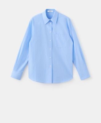 Women's Cotton And Lyocell Blend Straight Shirt