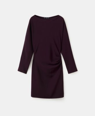 Women's Boat-Neck Ruched Dress