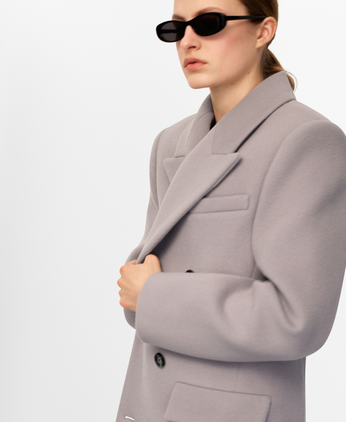 Mango Women's Double-Breasted Wool Coat