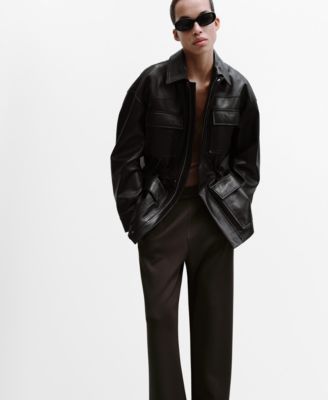 Women's Elastic Waist Straight-Fit Pants