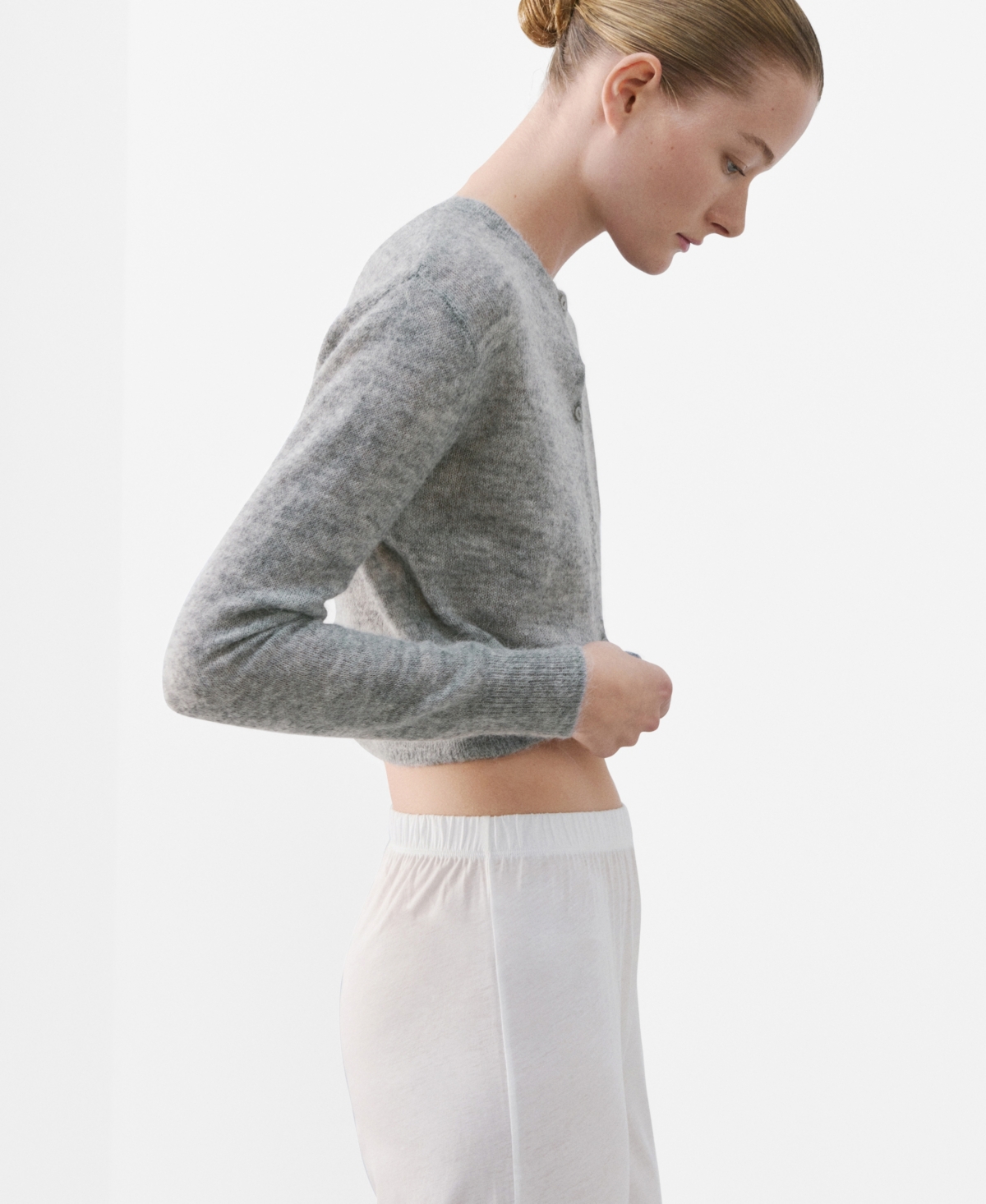 Mango Women's Short Wool Cardigan