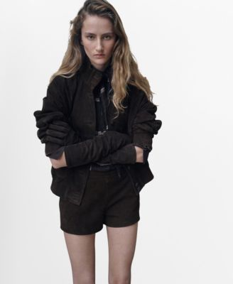 Women's Buttoned Suede Jacket