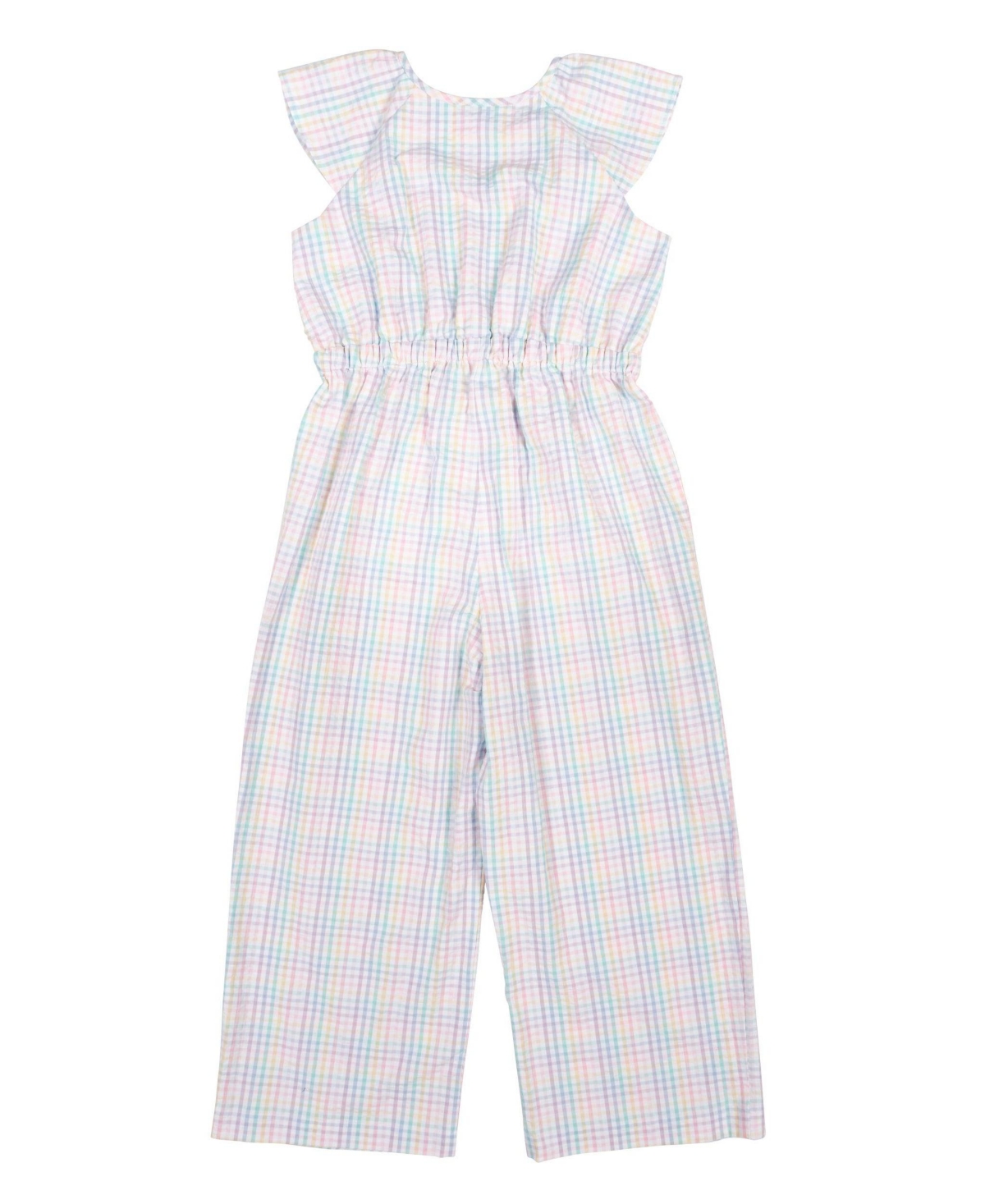Florence Eiseman Big Girls Plaid Seersucker Jumpsuit