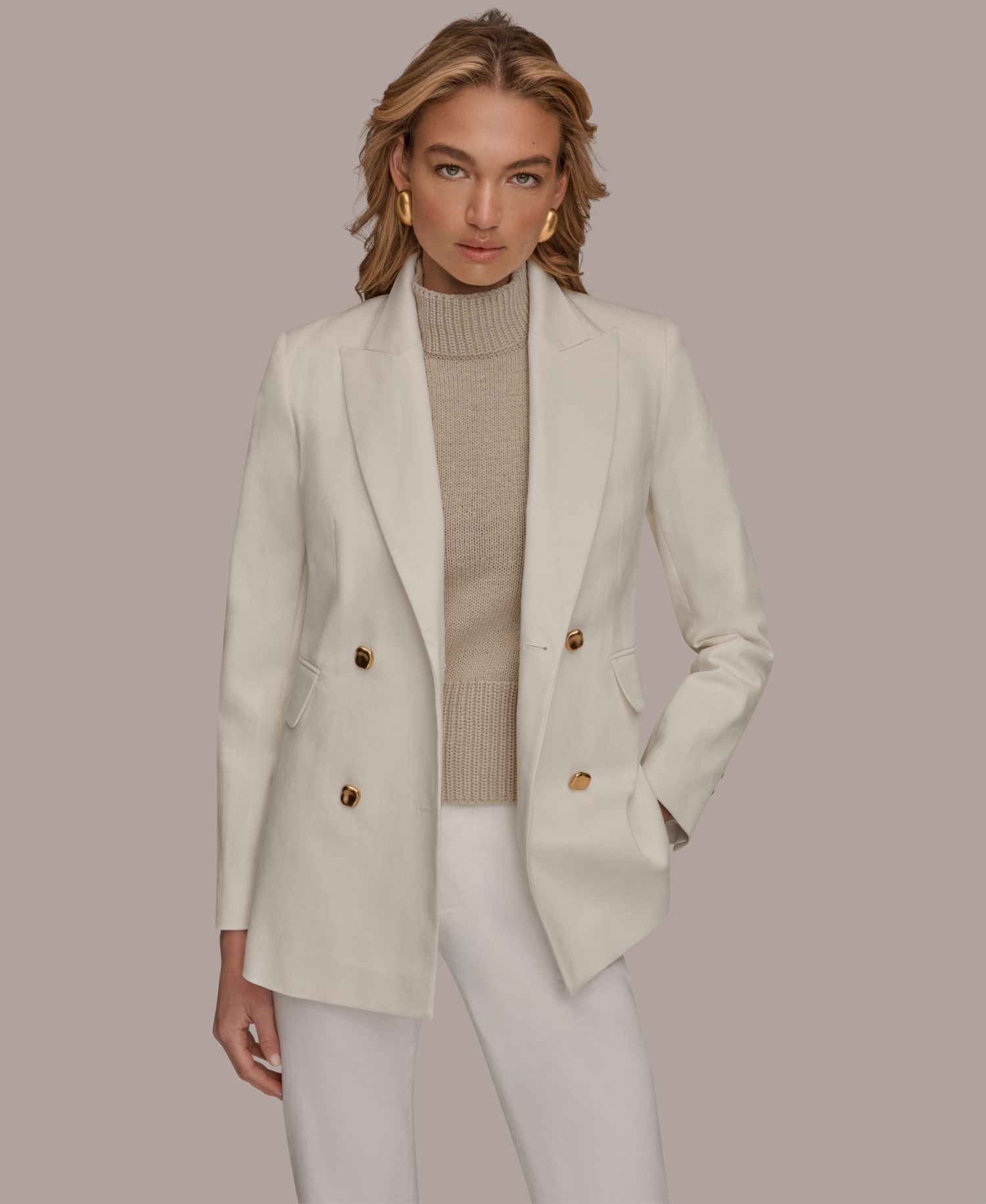 Women's Double Breasted Blazer Jacket