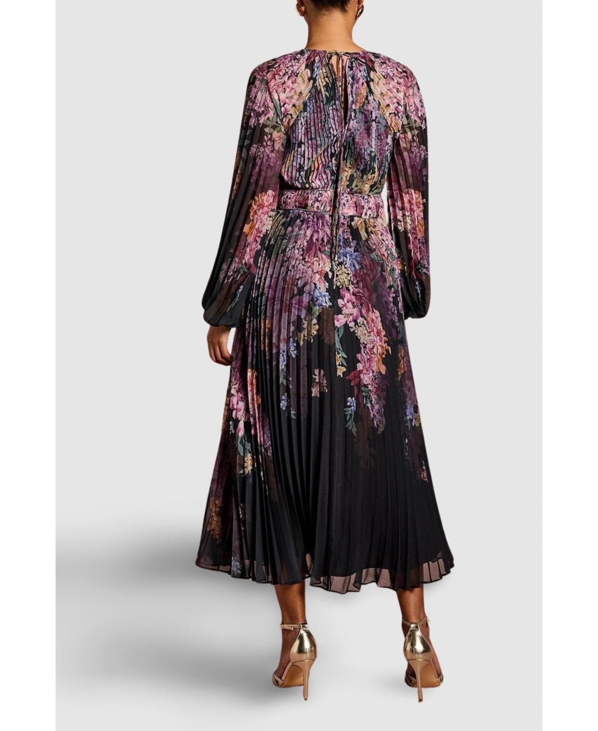 Coast Women's Printed Pleated Wrap Dress