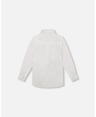 Toddler Boys Button Down Long Sleeve Shirt White - Toddler|Child
