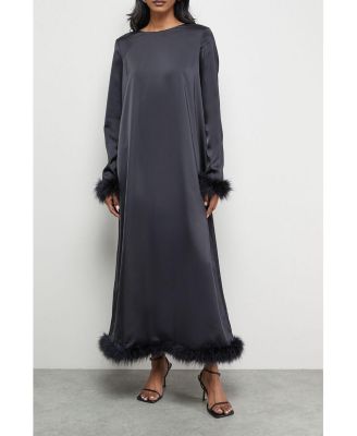 Women's Feather Swing Midi Dress