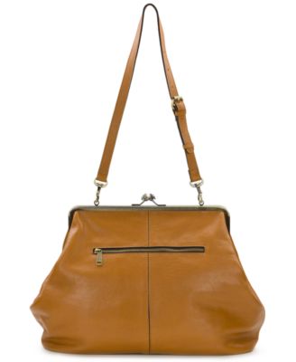 Serafina Extra-Large Leather Kisslock Bag