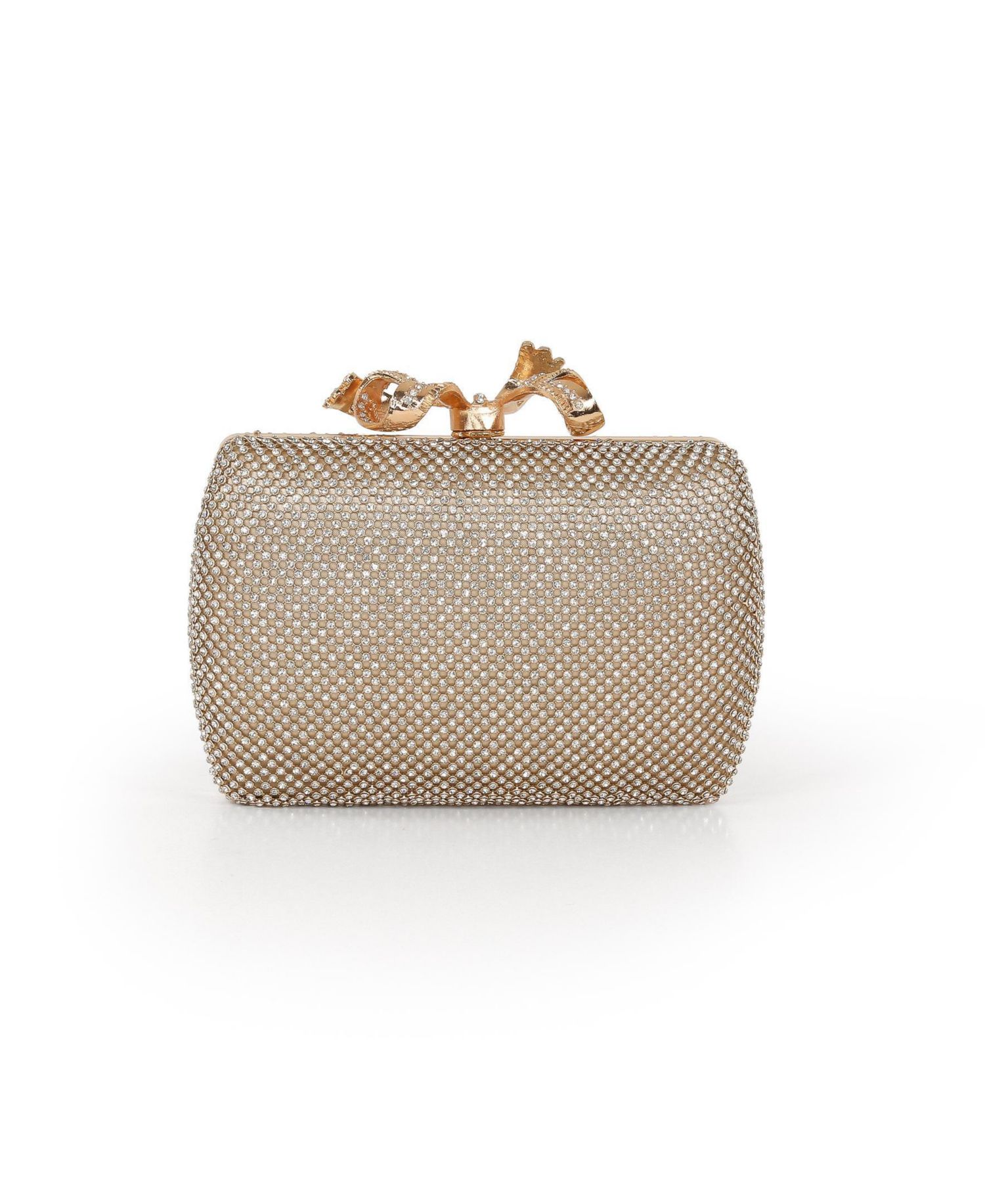 Woman's Cassia Crystal Minaudiere w. Bow Clasp