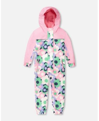Little Girls Kids Mid-Season One-Piece Outerwear Printed Flowers Child