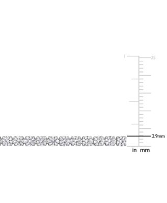 Created Pink Sapphire (6-1/8 ct. t.w.) Tennis Bracelet in 18k Rose Gold Flash Plated Sterling Silver (Also in White Sapphire)