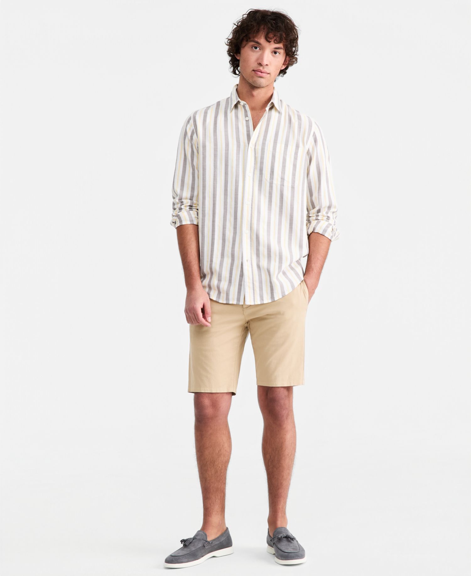 Men's Erillo Striped Button-Up Shirt