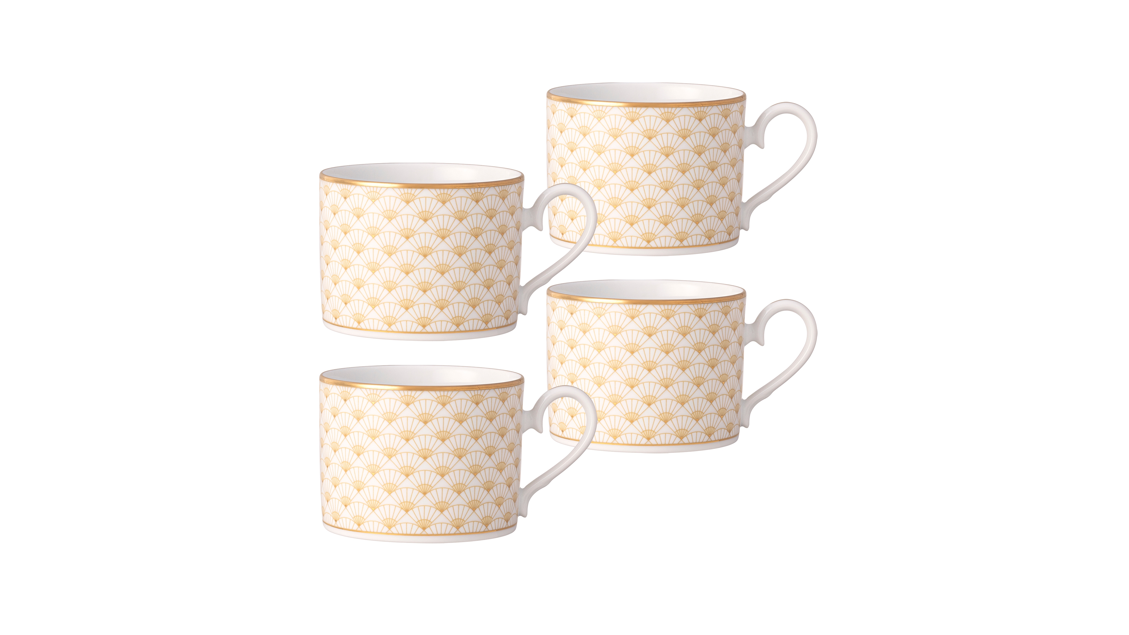 Noritake Trocadero Gold-Tone Cups, Set of 4