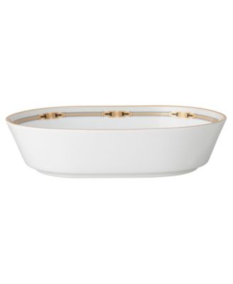 Empire 32 oz. Gold Oval Vegetable Bowl
