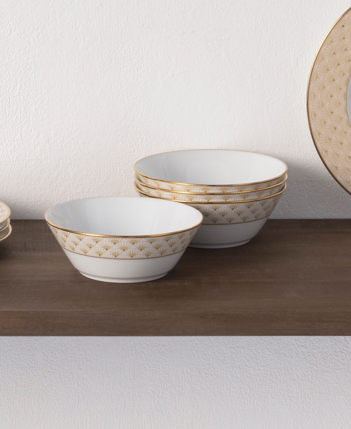 Noritake Trocadero Gold-Tone Fruit Bowls, Set of 4