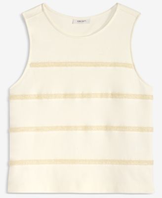 Women's Cotton Bead-Embellished Tank Top