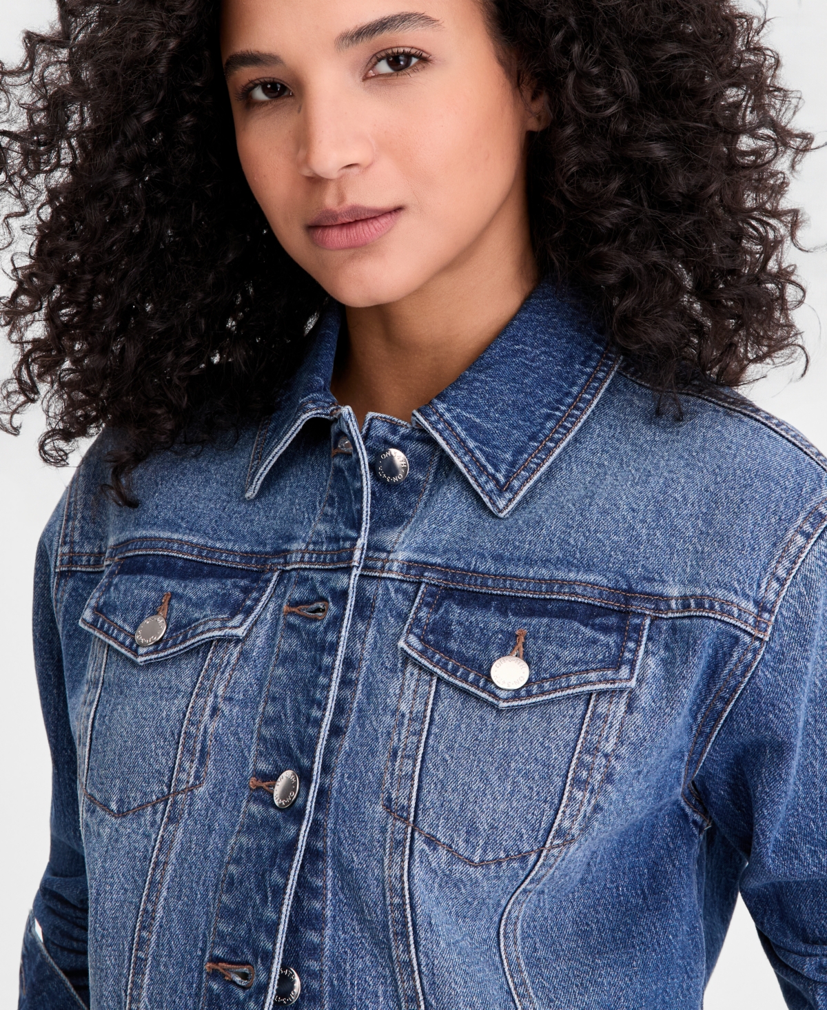 On 34th Women's Cropped Cotton Denim Trucker Jacket, Macy's Exclusive