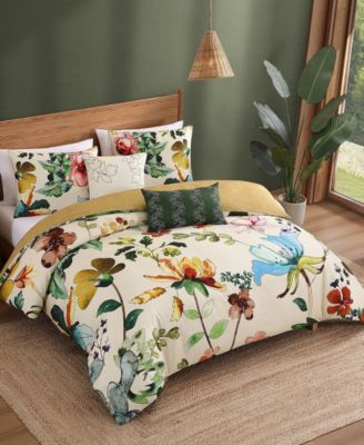 Radiance Bedding 100% Cotton Sateen 5 Piece Queen Size Reversible Comforter Set