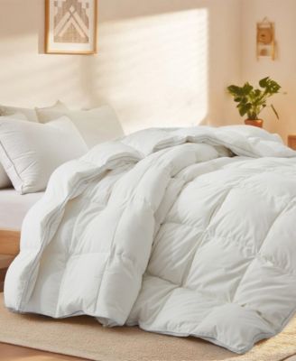 Medium Weight Extra Soft Goose Feather Fiber Comforter, King