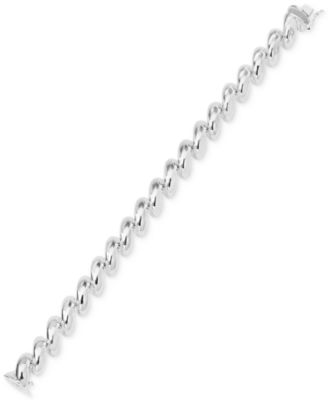 Macy's - Polished San Marco Style Bracelet in Sterling Silver