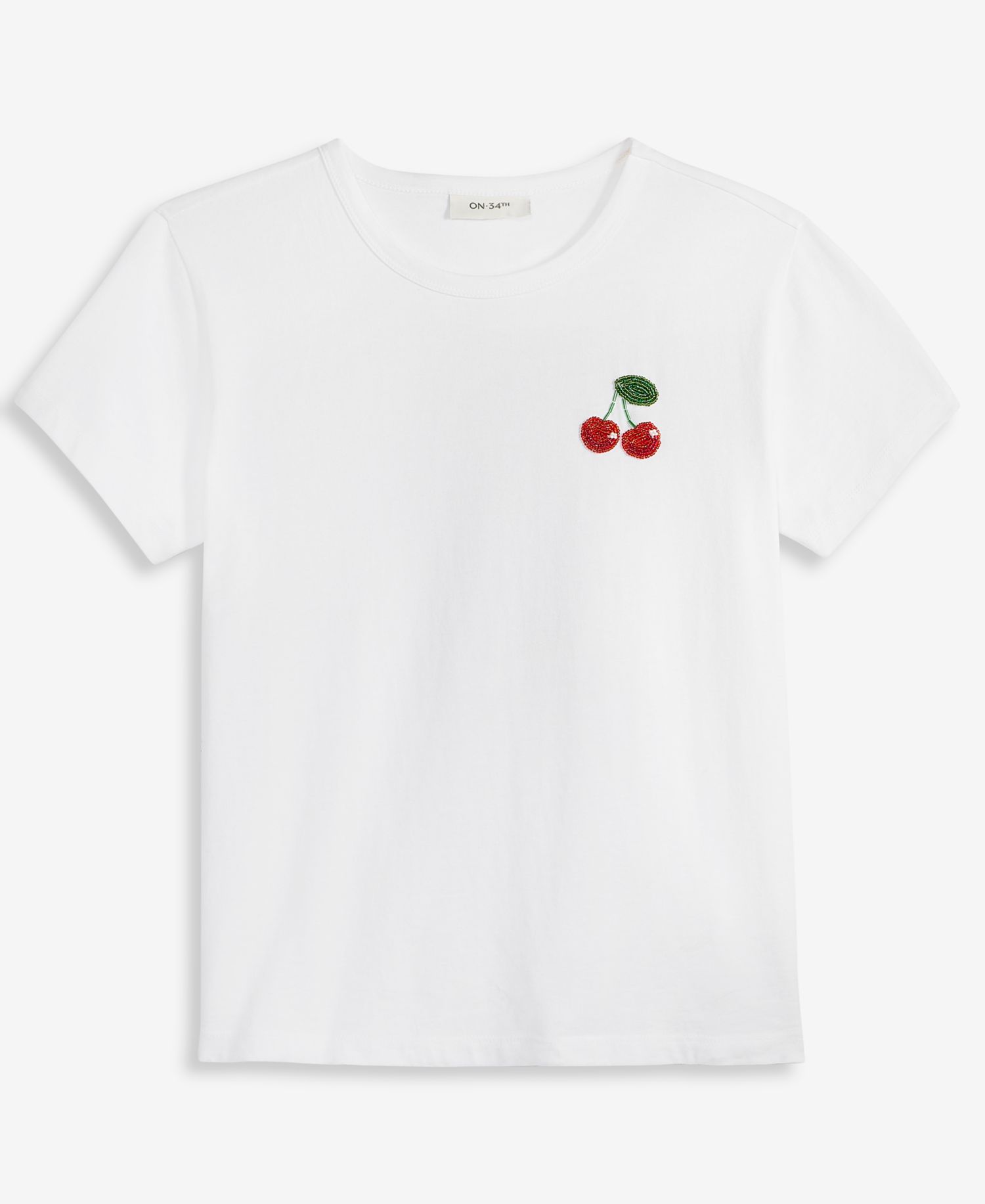 Women's Beaded Cherry Everyday T-Shirt