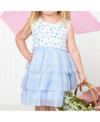 Toddler Girls Sky Floral Tank Tutu Dress