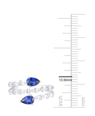 Blue Topaz (1 ct. t.w.) & Lab-Grown White Sapphire (2 ct. t.w.) Ring in Sterling Silver (Also Available in Multi-Stones)