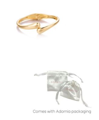 Gold Overlapping Bands Cuff Bracelet