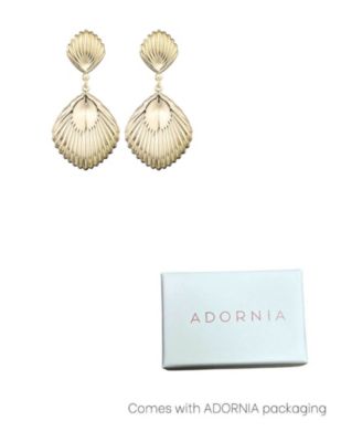 Gold Deco Inspired Drop Earrings