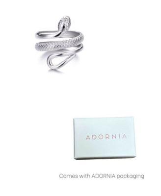 Tarnish Resistant Silver Curvy Snake Ring