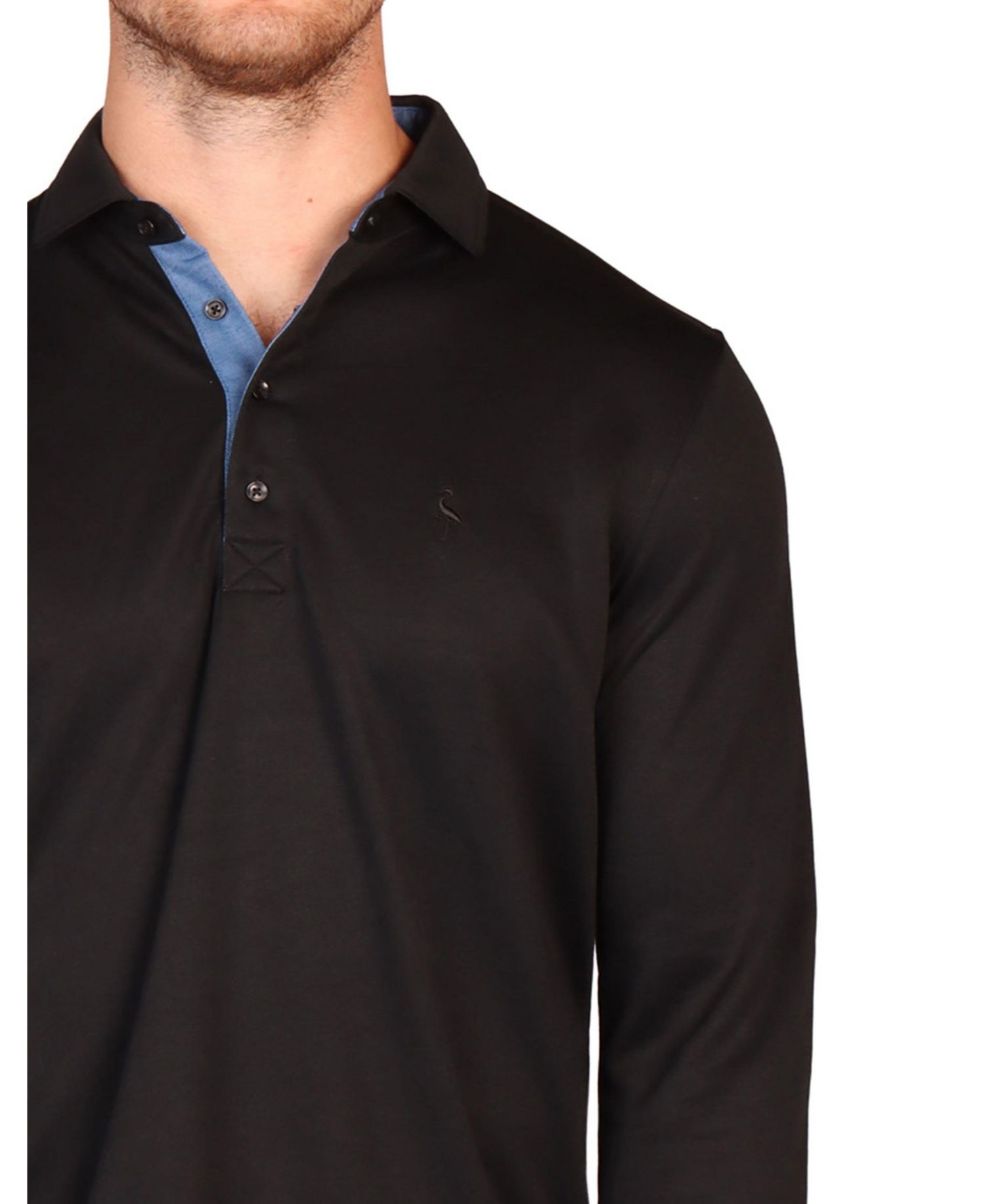 Solid Modal Long Sleeve Polo