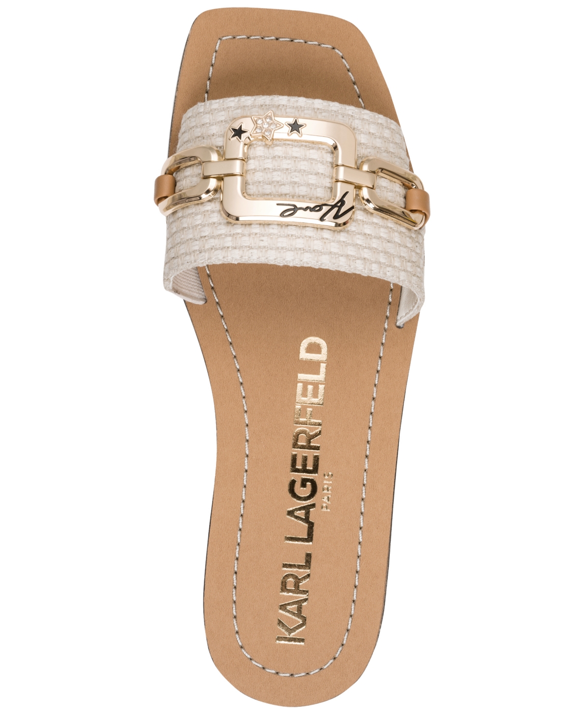 Karl Lagerfeld Paris Women's Marzella Slide Flat Sandals