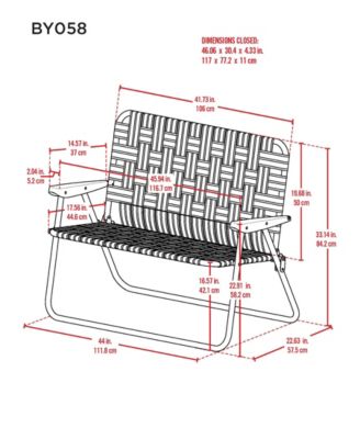 Rio Beach 4 x 2 x 3 ft Web Love Seat