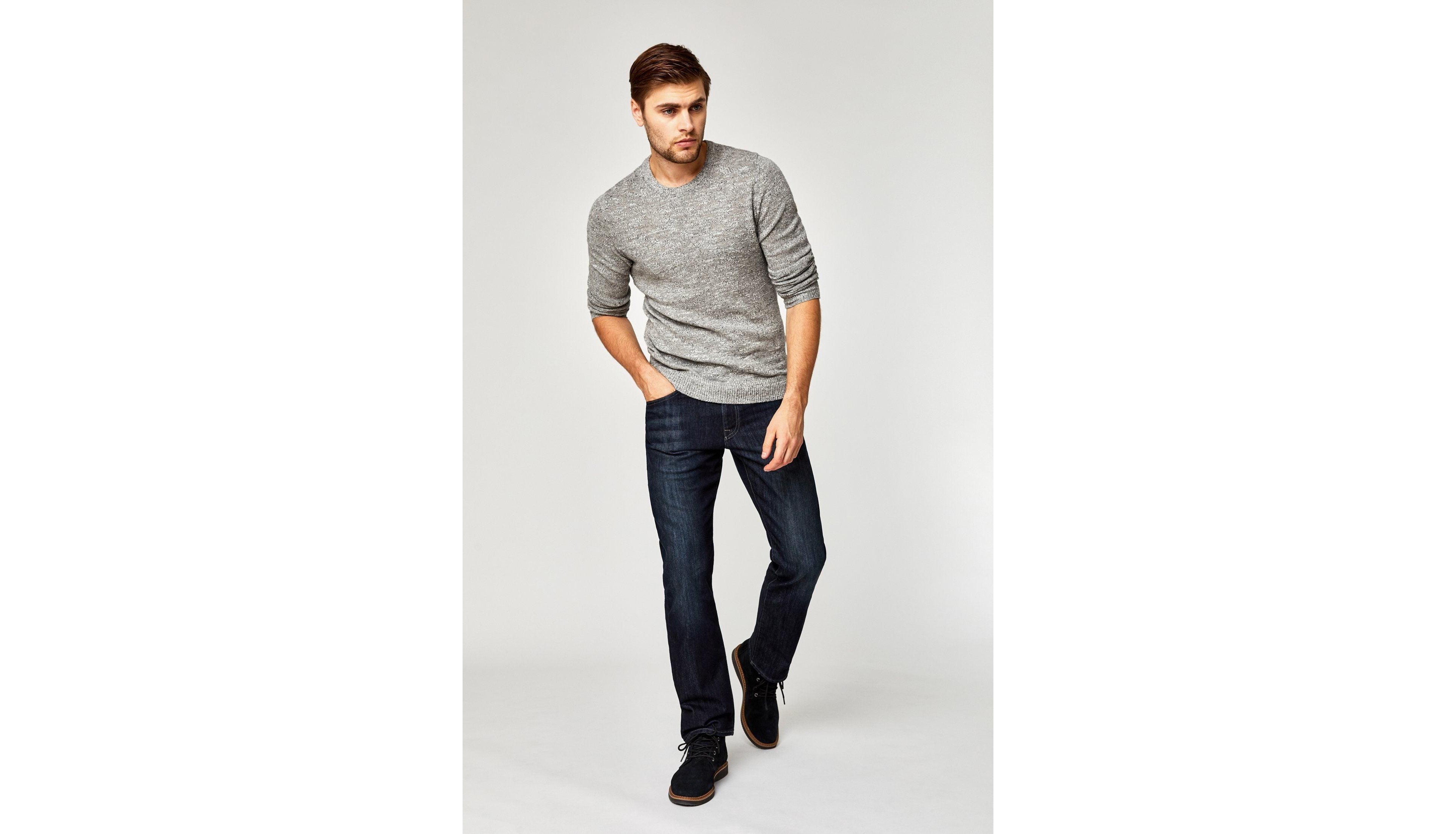 Mavi Jeans Men's Matt Mid Rise Relaxed Straight Leg In Deep Stanford Jean