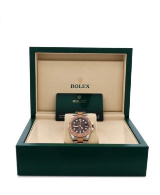 Oyster Perpetual Yacht-Master Chocolate Brown Automatic Watch in Stainless Steel and Rose Gold 37mm