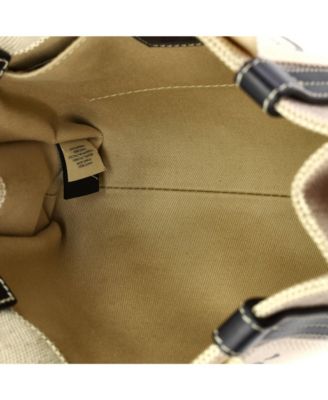 Small Woody Tote Canvas with Leather