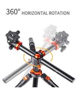 4-Section Aluminum Tripod Monopod with Center Axle Transverse