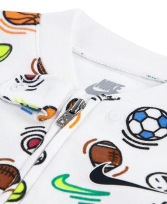 Baby Boys' Sportball Printed Footed Coverall