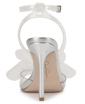 Women's Olivine Vinyl Bow Stiletto Dress Sandals