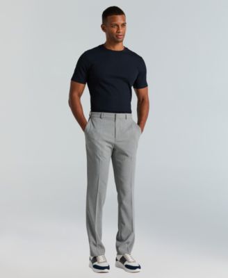 Men's Slim-Fit Gripper Waist Dress Pants