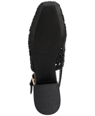 Women's Mateson Woven Block Heel Slingback Flats