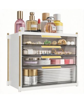 4-Drawer Makeup Organizer - Clear Acrylic Vanity Storage