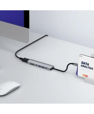 7-in-1 USB-C Hub, 4K HDMI Output, USB 3.0 Data Transfer | Ideal for Home Office, Travel, Content Creation