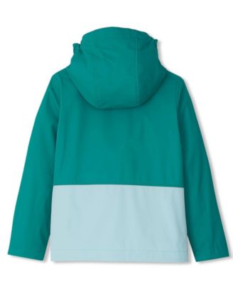 Girls Water Resistant Hooded Slicker Rain Jacket