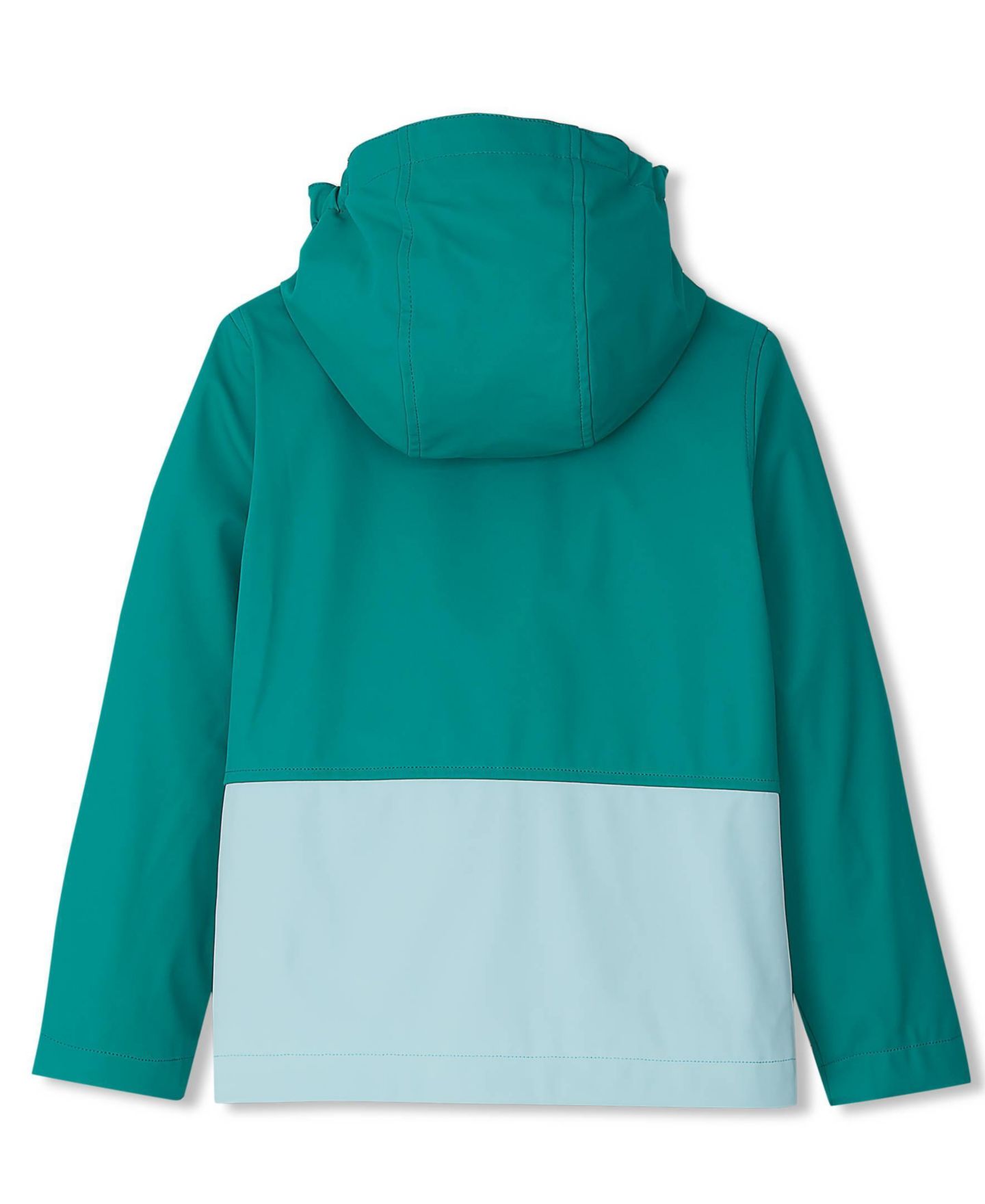 Куртка Lands' End Water Resistant Hooded Slicker Rain Jacket для девочек, цвет: Зелёный / Синий — фото 2