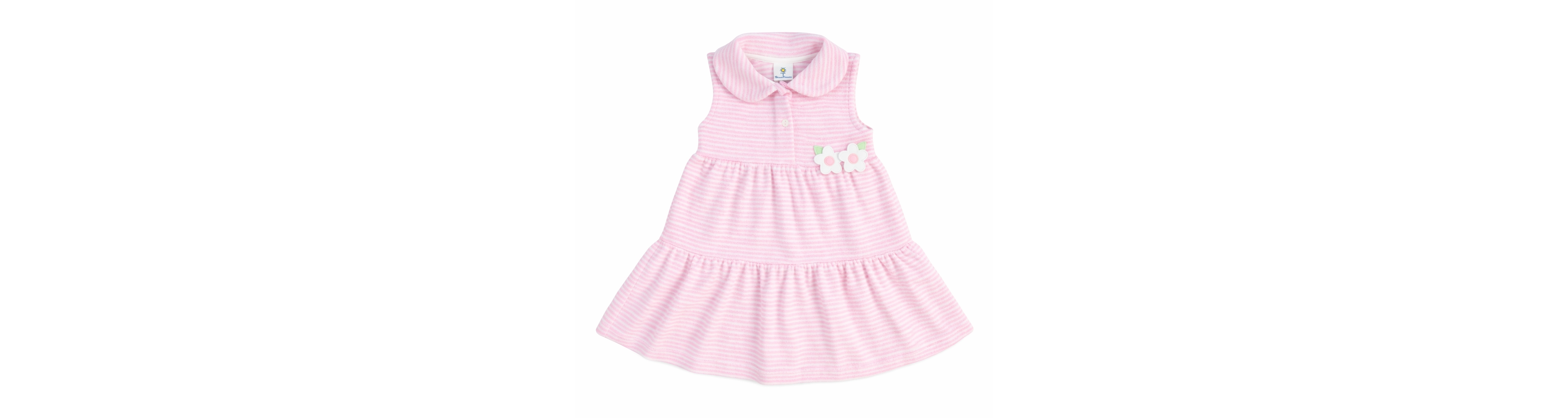 Florence Eiseman Girls Stripe Terry Dress with Flowers