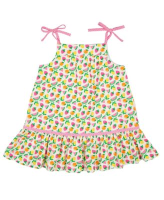 Toddler Girls Printed Seersucker Dress With Fruit